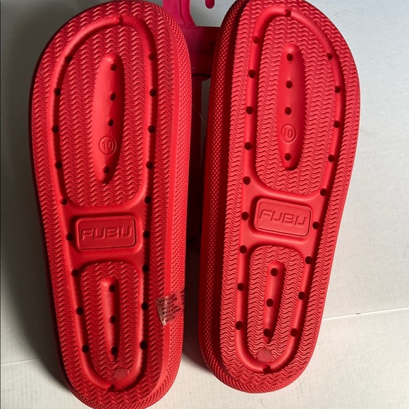 FUBU Vibrant Red Slide Sandals - Picture 4 of 5